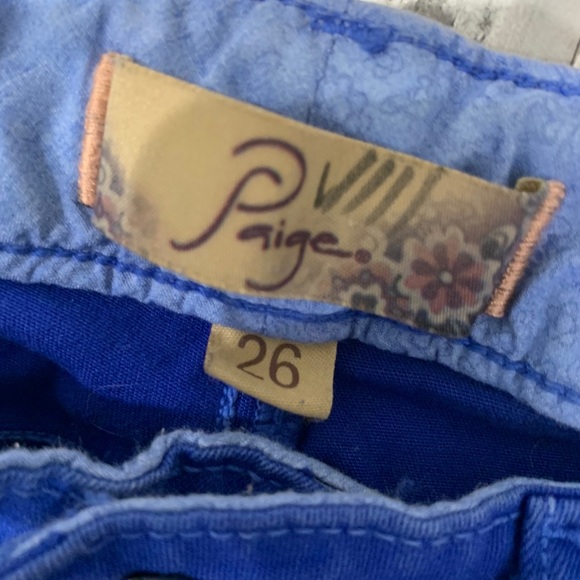 Last chance! EUC Paige Women's Roxie Capri Electric Blue Size 26 - Picture 5 of 11